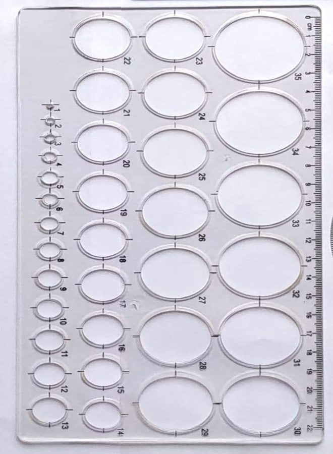 FIRST CLICK™ Art 12 Wells 301 Kidney Shaped Plastic Palette + Circle Master 35 Circles - Image 4